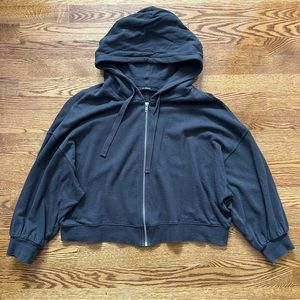 W Closet Cropped Grey Hoodie